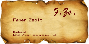 Faber Zsolt névjegykártya